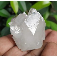 Weißer Apophyllit-Bit-Kristall Mit Mehreren Köpfen Und Milchiger Spitze/Apophyllit-Super-Multi-Point-Endkristall von RakhamaExportsIN