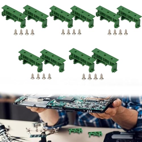 35mm Din-Schienenmontage,10 Stück PCB DIN C45 Schiene Hutschienen Adapter Kunststoff mit 20 Schrauben zum Sichern und Halten von Leiterplatten oder elektronischen Schaltgeräten für 35mm DIN-Schiene 35mm Din-Schienenmontage,10 Stück PCB DIN C45 Schiene Hutschienen Adapter Kunststoff mit 20 Schrauben zum Sichern und Halten von Leiterplatten oder elektronischen Schaltgeräten für 35mm DIN-Schiene von Rakiuty