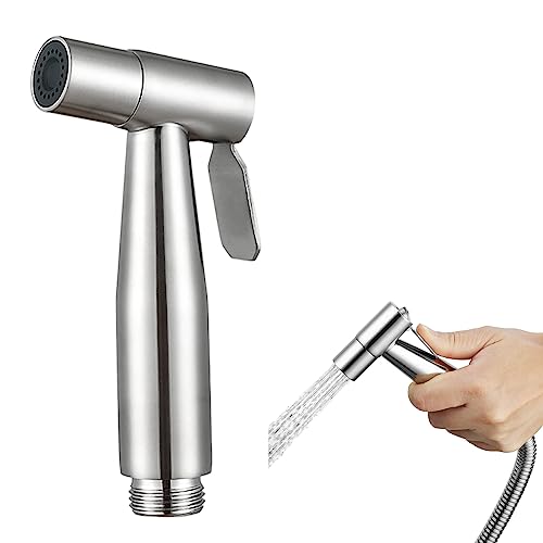 Bidet Handbrause Sprühkopf,WC Dusche Handbrause,Sprühkopf für Dusche Badezimmer,Bidet Sprayer Sprühkopf,Sprayer für Badezimmer Hygiene,Bidet-Toilettensprüher für Dusche Badezimmer Hygiene(Silber) von Rakiuty