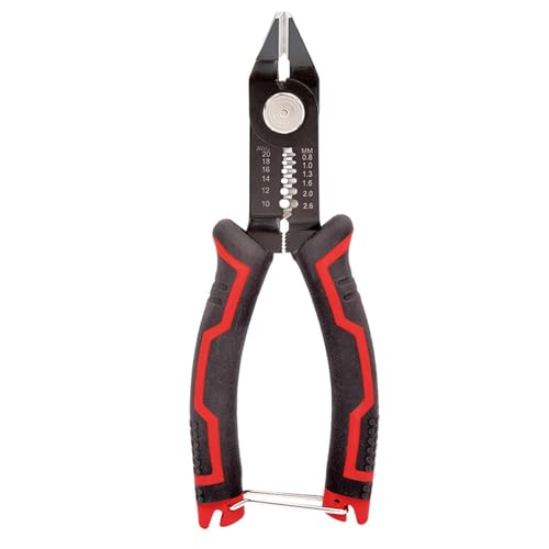 Massiver Drahtschneider,Kabelschneider für Elektriker,Professionelle Abisolierzange und Crimpzange,Professionelles Mehrzweck-Abisolierwerkzeug,Stripper Schneidezange für Kleinstarbeiten,1PCS von Rakiuty