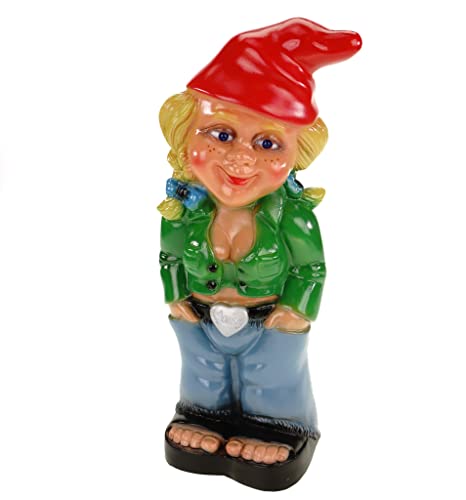 Rakso 0941 Gartenzwerg Zwergenfrau aus bruchfestem PVC Zwerg Made in Germany Figur von RAKSO