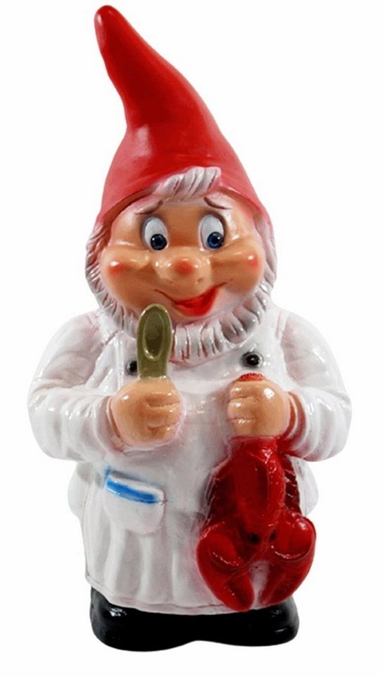 Rakso Oskar Schneider GmbH Gartenzwerg Deko Figur Zwerg H 30 cm Gartenzwerg Koch mit Hummer Gartenfigur von Rakso Oskar Schneider GmbH