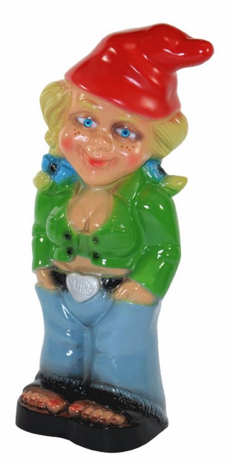 Rakso Oskar Schneider GmbH Gartenzwerg Gartenzwerg Deko Garten Figur Zwerg Zwergenfrau Cool H 32 cm von Rakso Oskar Schneider GmbH