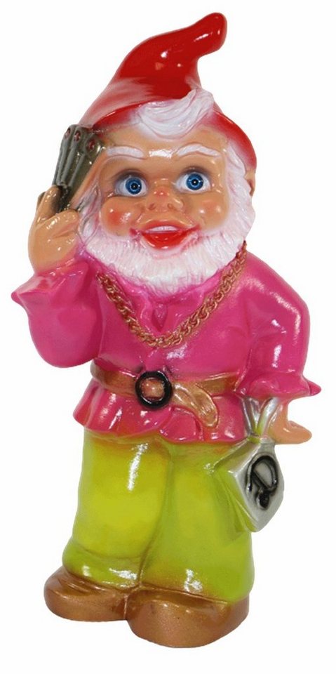 Rakso Oskar Schneider GmbH Gartenzwerg Gartenzwerg Deko Zwerg Mann als Frau verkleidet H 32 cm von Rakso Oskar Schneider GmbH