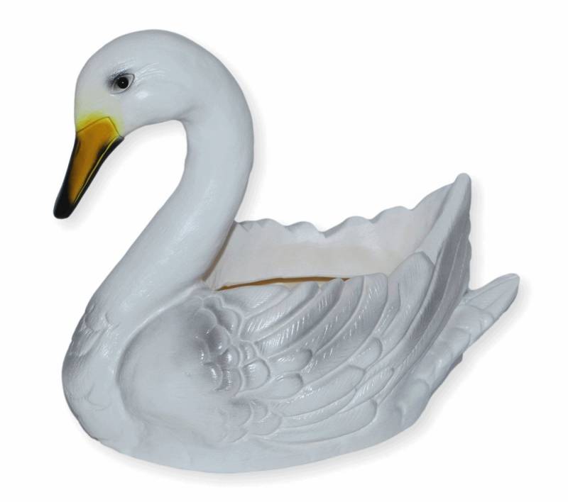 Rakso Oskar Schneider GmbH Tierfigur Deko Dekofigur Pflanzfigur Schwan zum Bepflanzen H 28 cm von Rakso Oskar Schneider GmbH