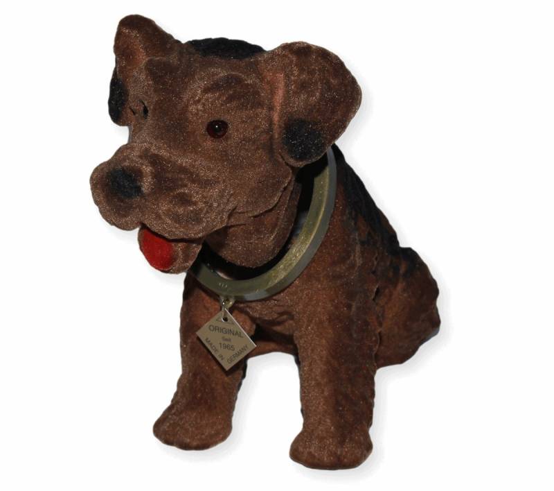 Rakso Oskar Schneider GmbH Tierfigur Wackelfigur Airedale Terrier H 20,5 cm Dekofigur mit Wackelkopf von Rakso Oskar Schneider GmbH