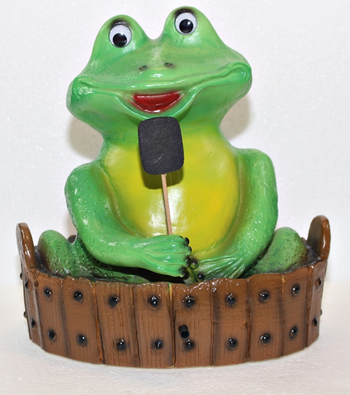 Deko Figur lustiger Frosch badend im Zuber H 28 cm mit Scherz Bewegungsmelder Quak Gartenfigur Deko Figur lustiger Frosch badend im Zuber H 28 cm mit Scherz Bewegungsmelder Quak Gartenfigur von Rakso