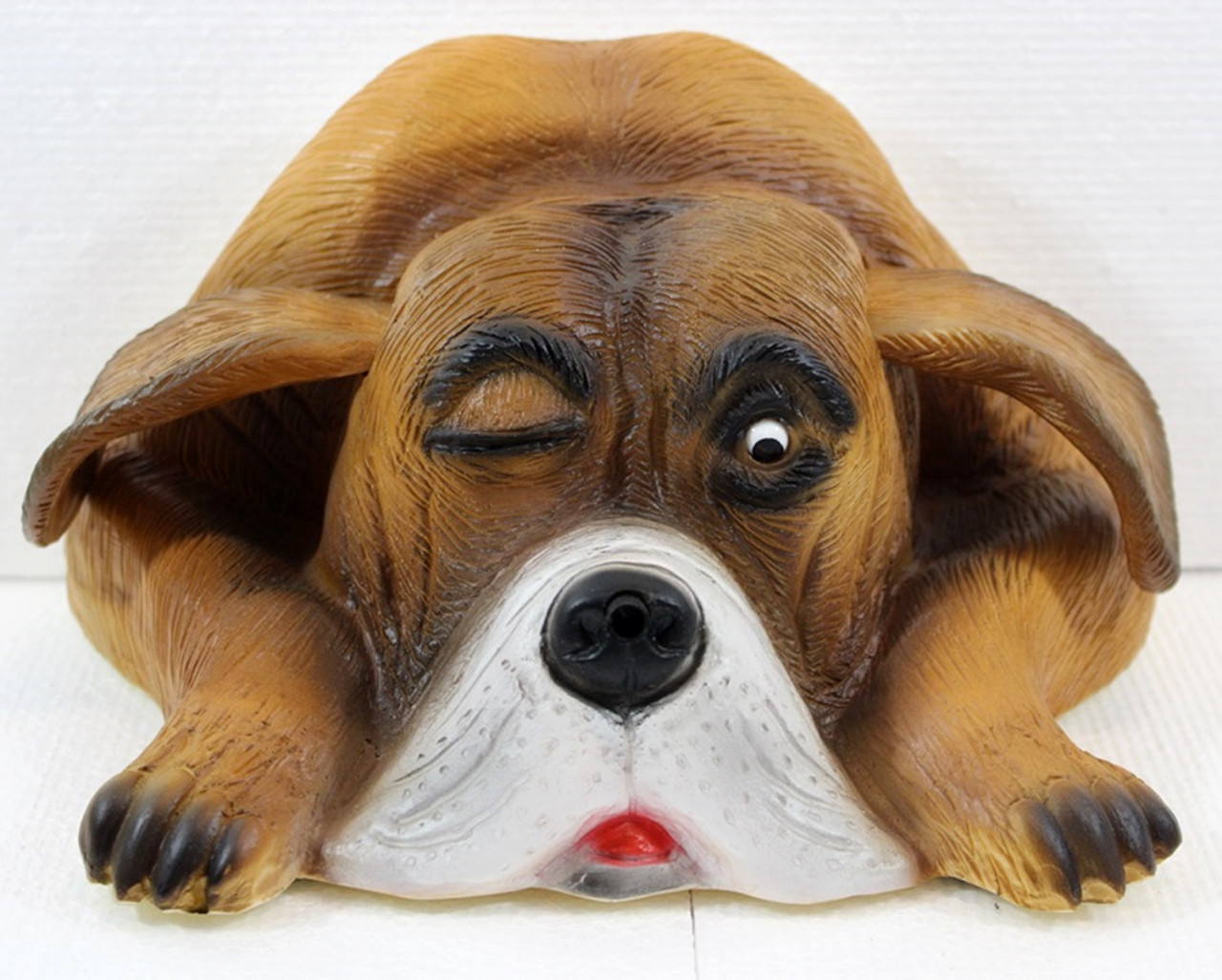 Deko Figur Hund Bello Dekofigur Hunde Büste H 12 cm Hundefigur Bewegungsmelder Wau-wau von Rakso