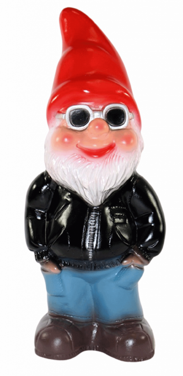 Deko Figur lustiger Zwerg H 34 cm Spaß Gartenzwerg mit Brille Gartendeko Gartenfigur aus Kunststoff von Rakso