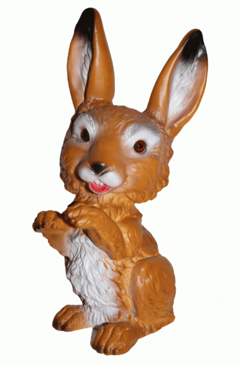 Deko Garten Figur Dekofigur Gartenfigur Tierfigur Hase aufwartend aus Kunststoff Höhe 30 cm von Rakso