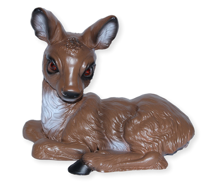 Deko Garten Figur Dekofigur Reh liegend H 20 cm Rehkitz Gartenfigur Tierfigur aus Kunststoff von Rakso