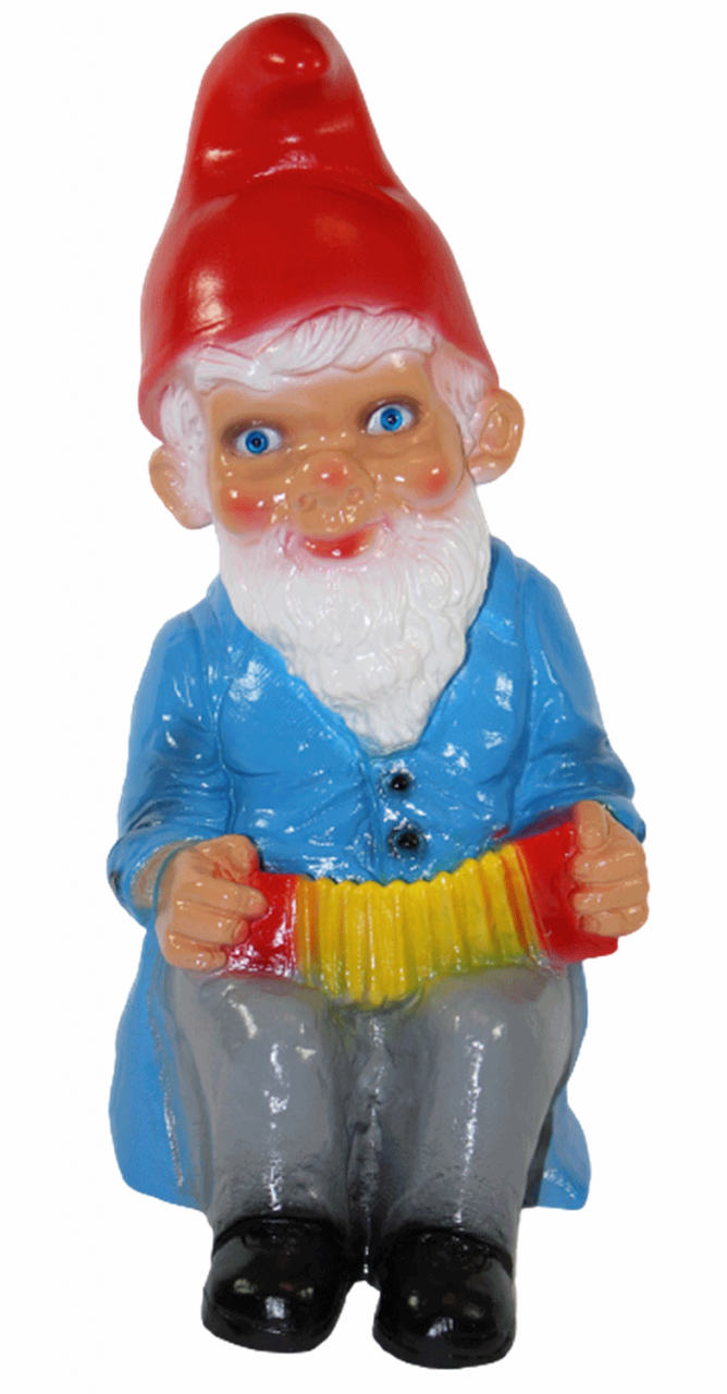 Gartenzwerg Deko Garten Figur Zwerg Musiker sitzend mit Harmonika in Händen aus Kunststoff H 35 cm Gartenzwerg Deko Garten Figur Zwerg Musiker sitzend mit Harmonika in Händen aus Kunststoff H 35 cm von Rakso