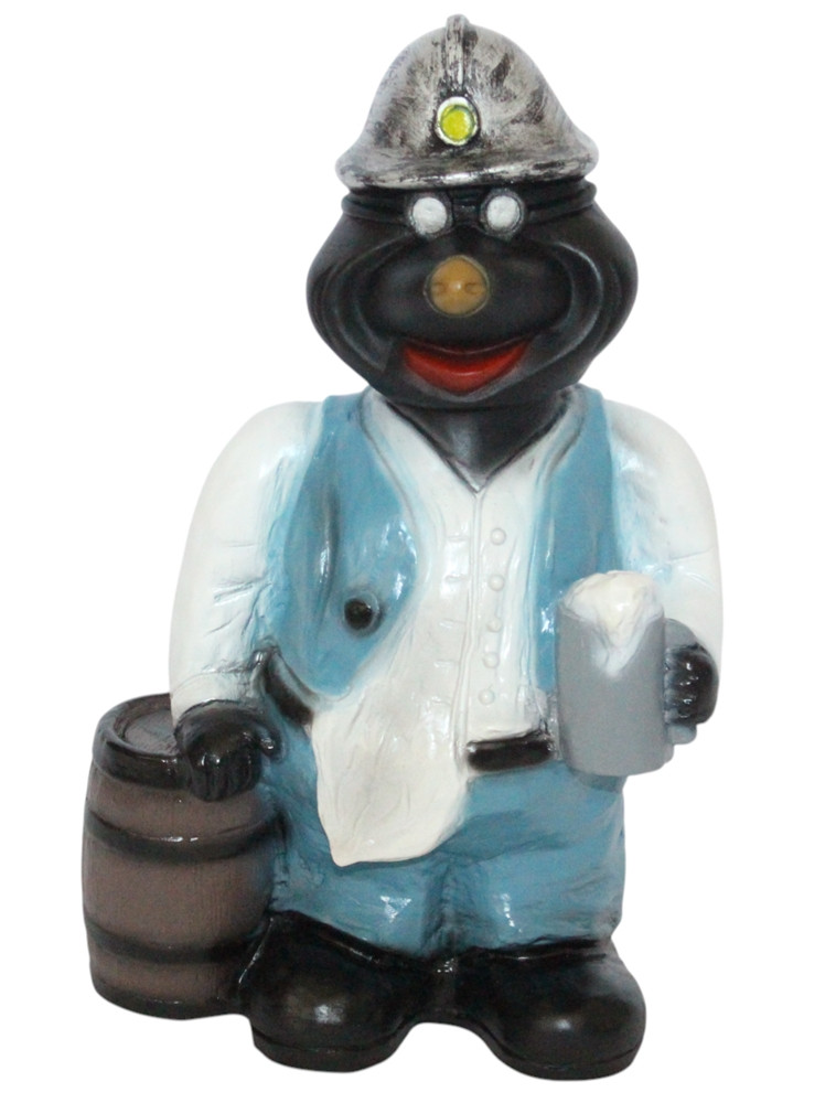 Dekofigur Lustiger Maulwurf Bergarbeiter mit Bierkrug Wackelkopf Figur Höhe 30 cm aus Kunststoff Dekofigur Lustiger Maulwurf Bergarbeiter mit Bierkrug Wackelkopf Figur Höhe 30 cm aus Kunststoff von Rakso