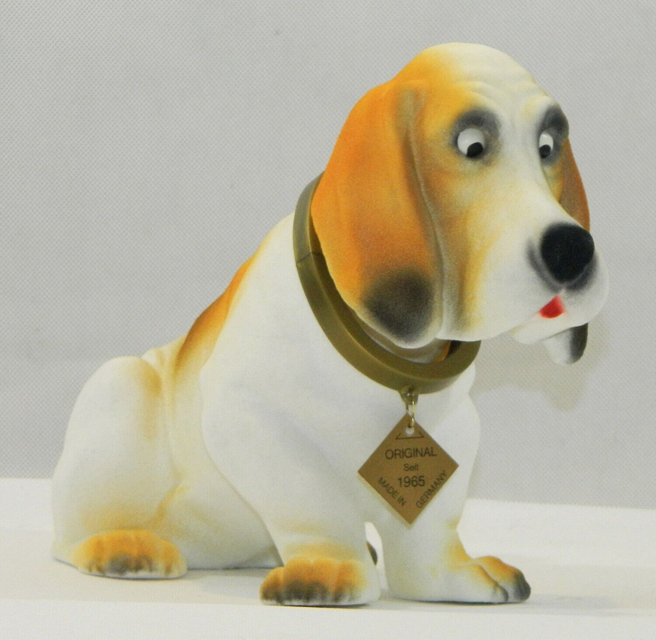 Wackel Figur Hund Basset Hound Wackelfigur H 19,5 cm groß Dekofigur mit Wackelkopf von Rakso