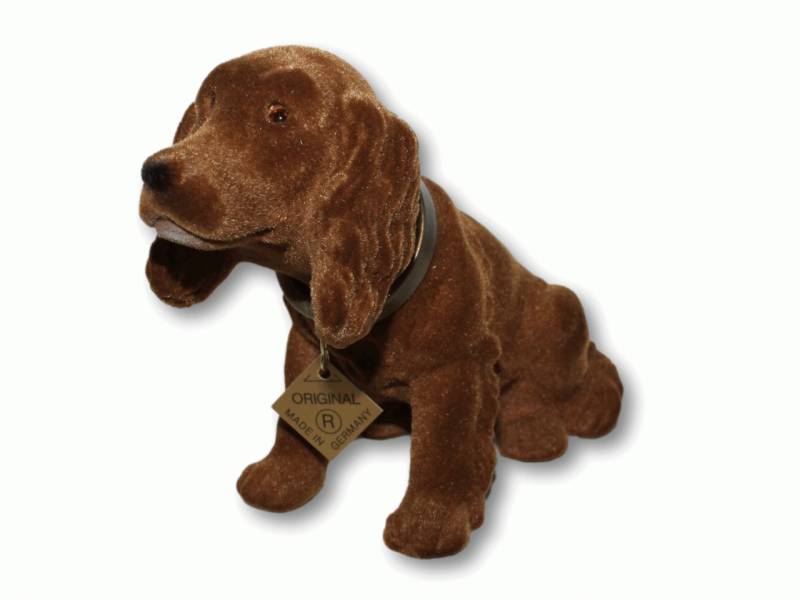 Wackel Figur Hund Cocker Spaniel Wackelfigur H 12,5 cm klein Dekofigur mit Wackelkopf von Rakso