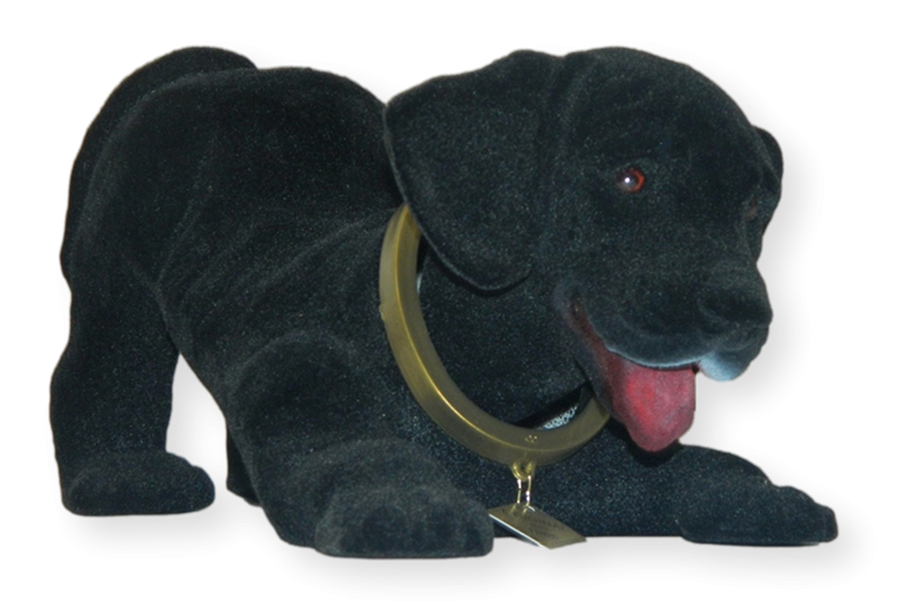 Wackel Figur Hund Labrador schwarz Wackelfigur H 13 cm groß Dekofigur mit Wackelkopf von Rakso