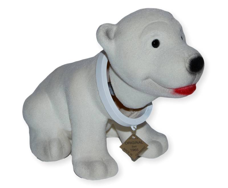 Wackel Figur junger Eisbär Wackelfigur H 17 cm Dekofigur mit Wackelkopf Bobble Head Tierfigur von Rakso