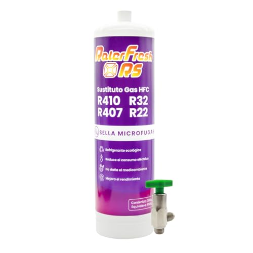 Ralerfresh RS Gasflasche als Ersatz für R410, R32, R407 und R22 Kühlmittel für Split-Klimaanlage (Flasche + Schlüssel) von Ralertreik