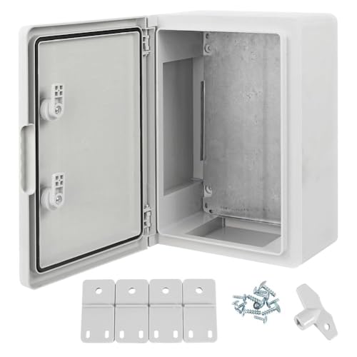 Wandverteilerschrank mit verzinkter Montageplatte, industrielle Steuerbox aus ABS-Kunststoff, mit Tür, Schutzart IP65, Größe 250 x 350 x 150 cm von Ralertreik