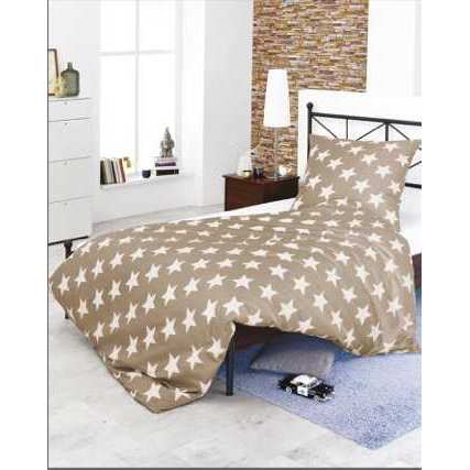 Rally-Fashion Baumwolle Polyester Bettwäsche Julia Sterne 135x200 cm + 80x80 cm Beige von Rally Fashion