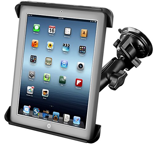 RAM Mount S (RAM-B-166-TAB3U) Drehverschluss Saugnapf Halterung mit Tab-Tite Universal Klemmhalterung für Apple iPad 4, iPad 3, iPad 2 und iPad 1 mit oder ohne leichte Hülle von RAM MOUNTS