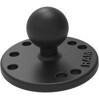 RAM Mounts Basisplatte rund, B-Kugel (1 Zoll), Platten-Durchmesser 63,5 mm, AMPS-Lochraster von Ram Mounts