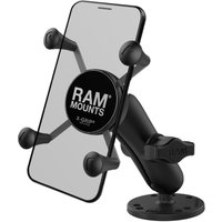 RAM Mounts X-Grip Aufbauhalterung für Smartphones bis 82,6 mm Breite, B-Kugel (1 Zoll), runde Basisplatte (AMPS), mittlerer Verbindungsarm von Ram Mounts