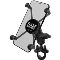 RAM Mounts X-Grip Lenker-Halterung für Smartphones bis 114,3 mm Breite, B-Kugel (1 Zoll), Schraubklemme, kurzer Verbindungsarm von Ram Mounts
