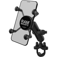 RAM Mounts X-Grip Lenker-Halterung für Smartphones bis 82,6 mm Breite, B-Kugel (1 Zoll), Schraubklemme, mittlerer Verbindungsarm von Ram Mounts