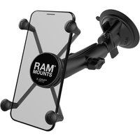 RAM Mounts X-Grip Saugfuss-Halterung für Smartphones bis 114,3 mm Breite, B-Kugel (1 Zoll), langer Verbindungsarm von Ram Mounts