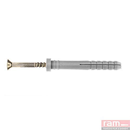 Ramspeed Dübel Flachkopf mit Nagel TF, 5 mm x 25 mm, 20 Stück von Ram