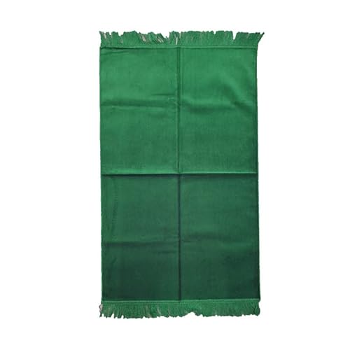 Ramadan24 Gebetsteppich Ohne Motiv 110x65cm Weicher Namazlik Ohne Muster Einfarbig (Grün) von Ramadan24