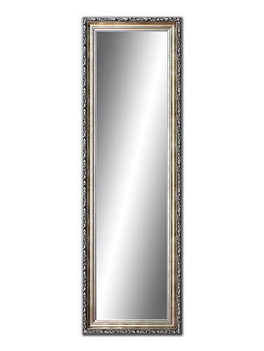 100 x 40 cm, 40 x 100cm Spiegel mit Rahmen, Badezimmerspiegel Antik, Alte Spiegel, Handgefertigte, Stabiler Rückwand, Rahmenleiste: 60 mm breit und 45 mm hoch, Rahmen Farbe: Gold- Silber von Ramix