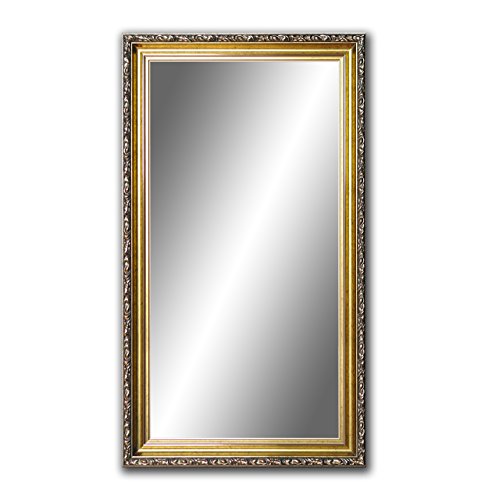 90 x 40cm, 40 x 90cm Spiegel mit Rahmen, Badezimmerspiegel Antik, Alte Spiegel, Handgefertigte, Stabiler Rückwand, Rahmenleiste: 60 mm breit und 45 mm hoch, Rahmen Farbe: Gold von Ramix