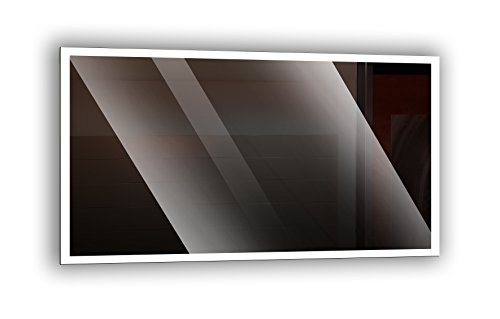 Ramix Badspiegel mit LED - Beleuchtung, Wandspiegel, Badezimmerspiegel - rundherum beleuchtet durch satinierte Lichtflächen, Farbe: Weiß - Kaltweiß, Größe: Breite 50 cm x Höhe 40 cm von Ramix