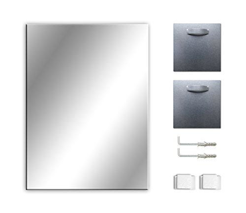 Ramix Spiegel, Rahmenloser, Spiegelfliese, Wandspiegel, Badspiegel, Zimmer, Größe: Breite 50 cm x Höhe 40 cm von Ramix