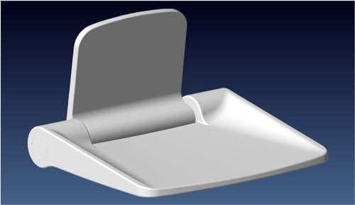 Ramm Duschsitz Klappbar Wandmontage Duschklappsitz für Wandmontage Dusche bis 200 kg Duschhocker Duschstuhl Duschsitz Hocker für Senioren Weiß von Ramm