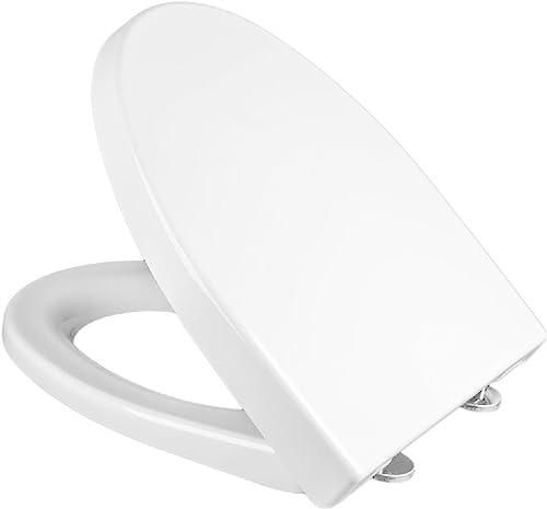 Ramm Toilettensitz | WC Sitz aus antibakteriellem Duroplast | Made in EU |kompatibel mit Cersanit Parva| inklusive Befestigungsmaterial (Normal Close) 41W X 35L von Ramm