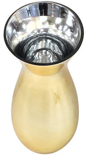Rammento 30cm Hochglanz Glas Gold Ausgestellt Blumenvase Tisch Vase Vase Bubble von Rammento