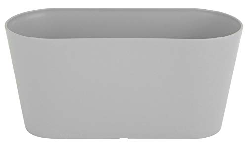 Rammento Großer 30 cm langer ovaler Übertopf für den Garten, grau, perfekt für den Innen- und Außenbereich, ideal zum Pflanzen einer Vielzahl von Blumen oder Kräutern von Rammento
