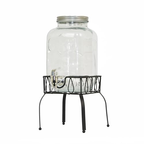 Rammento Vintage Beverage Glass Drink Dispenser with Stand (4 Litre with Stand) by Rammento von Rammento