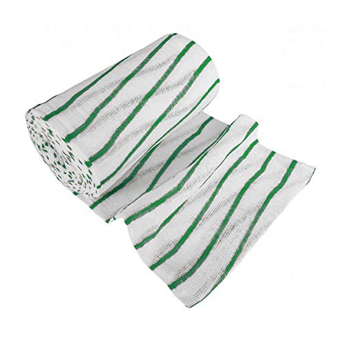 Ramon Hygiene Stockinette Rolle mit grünen Streifen, 30 cm x 11,5 Meter, saugfähiges und strapazierfähiges Reinigungstuch, auf gewünschte Länge zugeschnitten von Ramon Hygiene