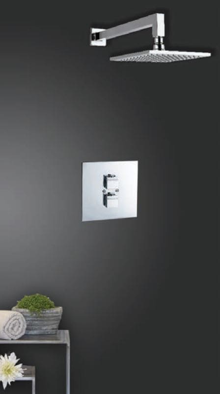 Ramon Soler Kuatro Unterputz- Thermostat Brausebatterie mit Regenbrauseset 250mm 4724 A1 von Ramon Soler