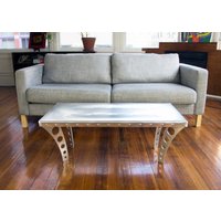 Jetset Couchtisch + Aluminium | Aviator Inspiriert Metall Urban Industrial Modern Designer Möbel Silber Wohnungsmöbel von RamonaMetal