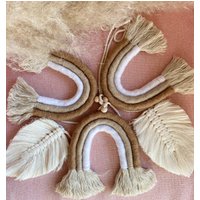 Wandbehang Girlande Makramee Regenbogen Wimpelkette Kinderzimmer Deko Wickeltisch Boho Natur Wandbehang Girlande Makramee Regenbogen Wimpelkette Kinderzimmer Deko Wickeltisch Boho Natur von Ramonaslovelythings