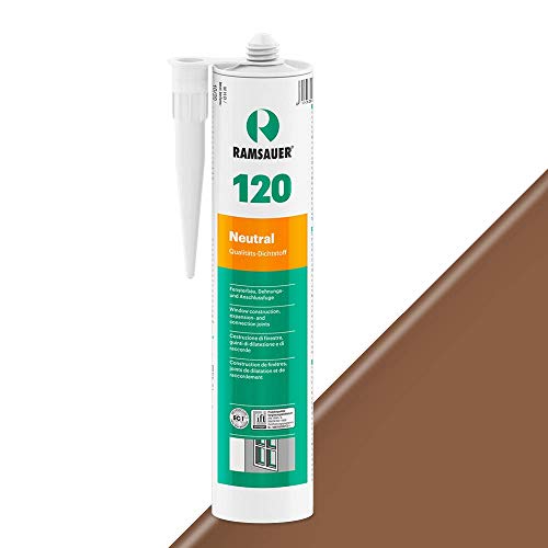 Ramsauer 120 Neutral 1K Silikon Dichtstoff 310ml Kartusche (Dunkelbraun) von Ramsauer