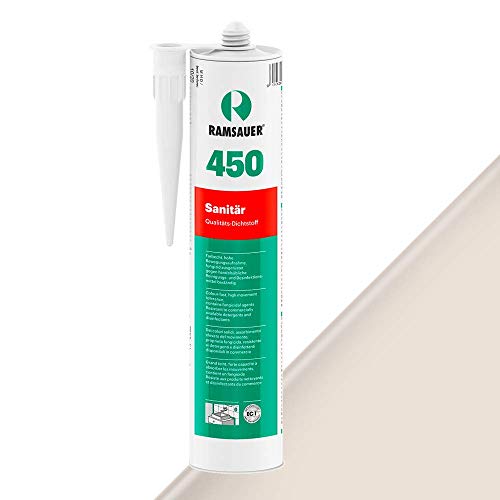 Ramsauer 450 Sanitär 1K Silikon Dichtstoff 310ml Kartusche (Jasmin) von Ramsauer