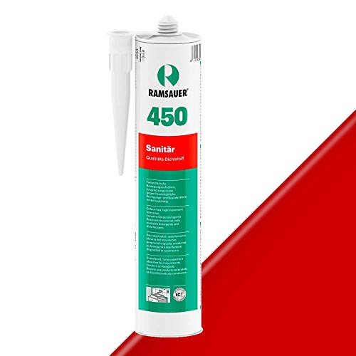 Ramsauer 450 Sanitär 1K Silikon Dichtstoff 310ml Kartusche (Feuerrot) von Ramsauer