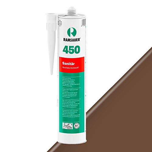 Ramsauer 450 Sanitär 1K Silikon Dichtstoff 310ml Kartusche (Rehbraun) von Ramsauer