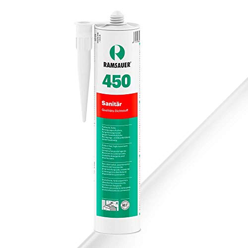 Ramsauer 450 Sanitär 1K Silikon Dichtstoff 310ml Kartusche (Transparent) von Ramsauer